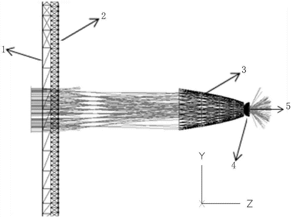 Wide range underwater optical communication optical receiving antenna having uniform light