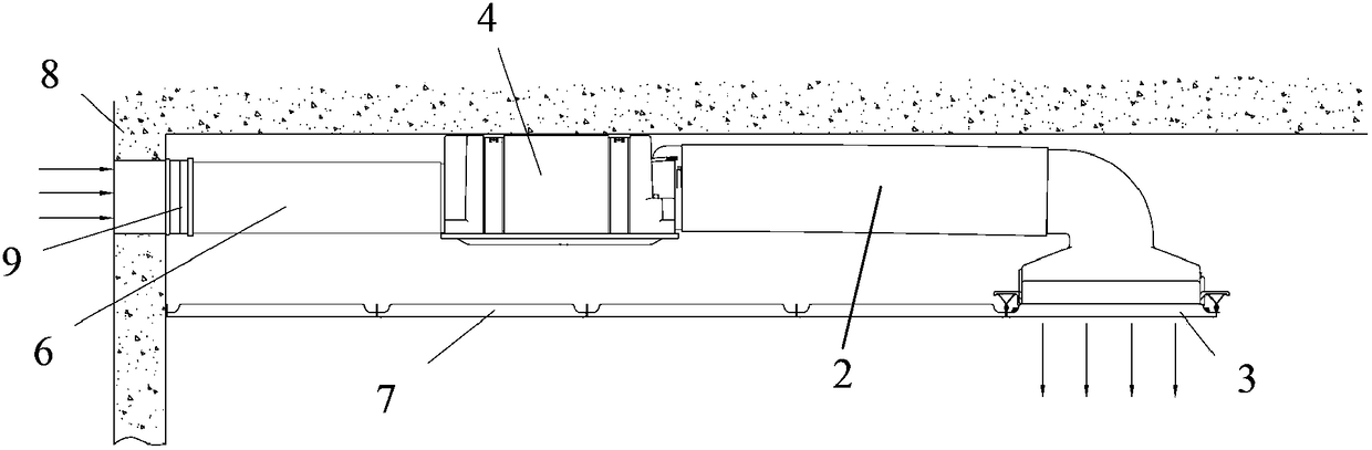 A fresh air device for kitchen integrated ceiling