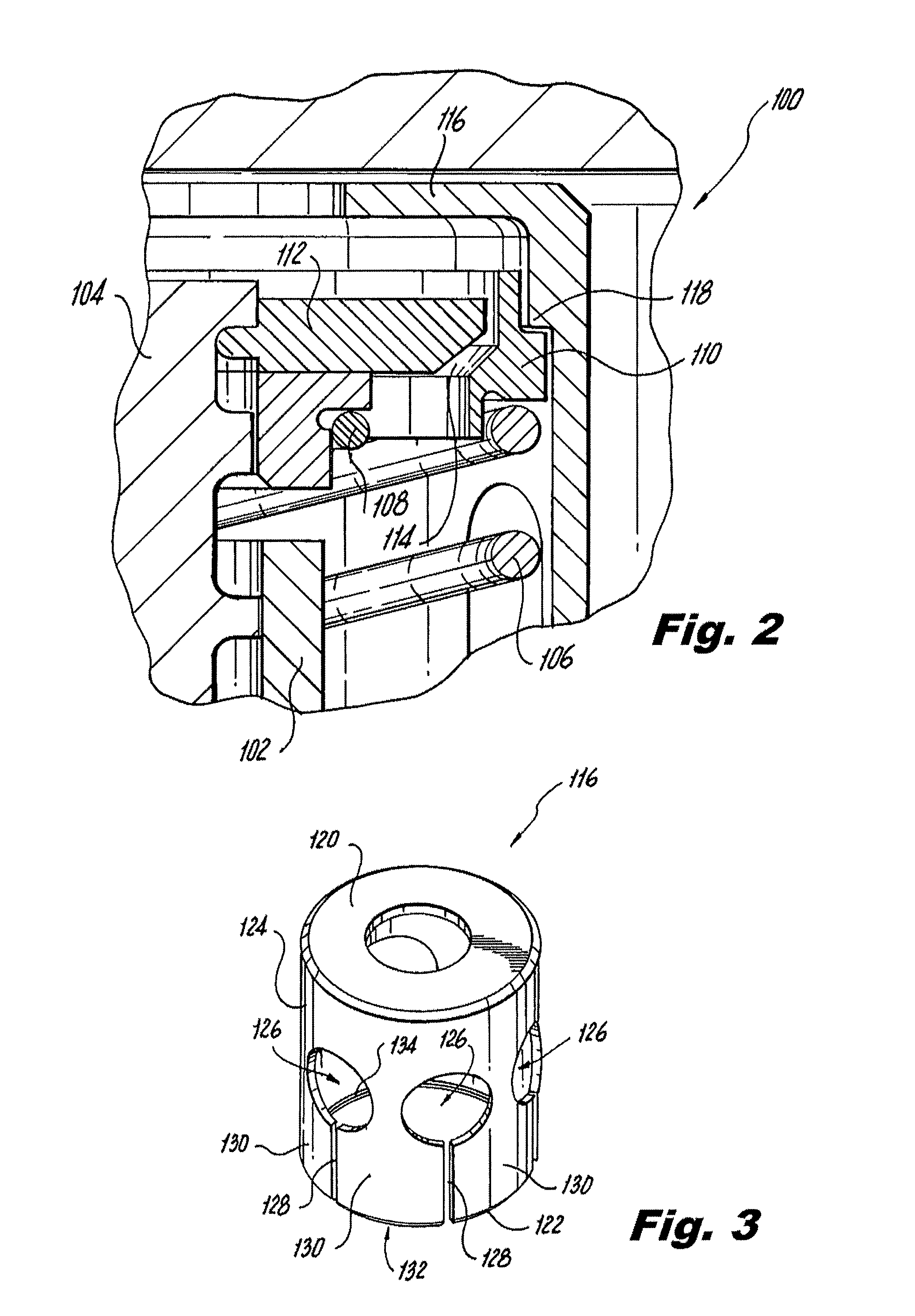 System and method for locking retention of valve components