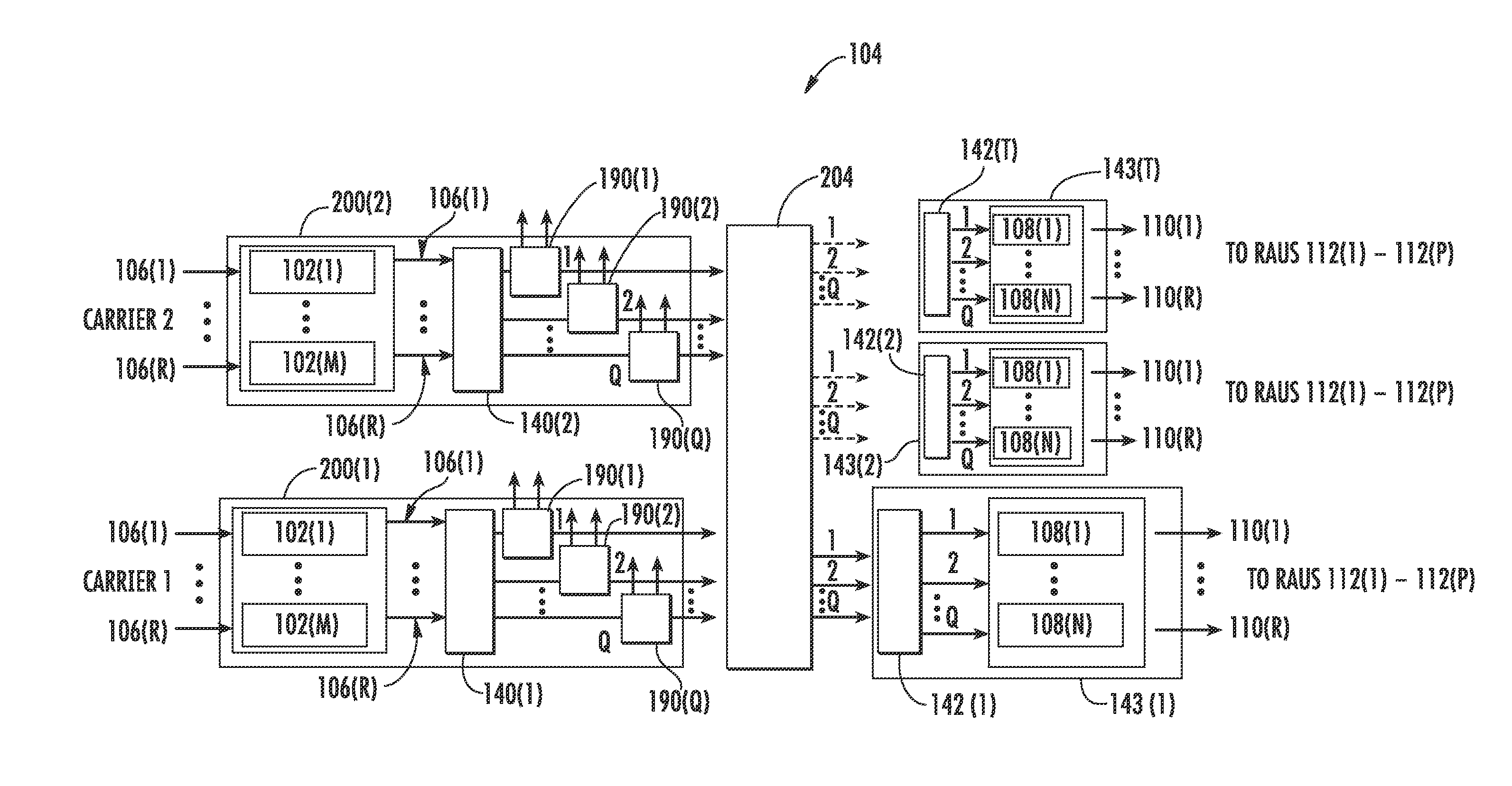 Sectorization in Distributed Antenna Systems, and Related Components and Methods