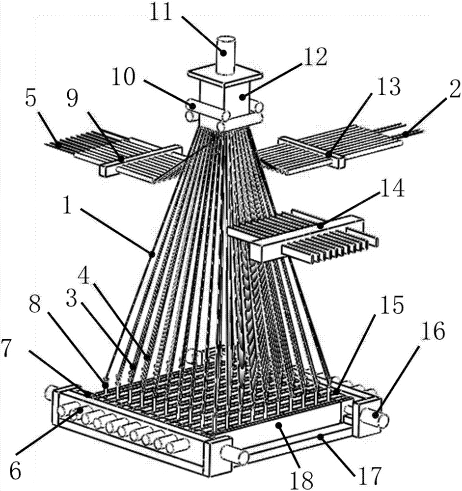 Weaving method for multi-layer and multi-direction fabric