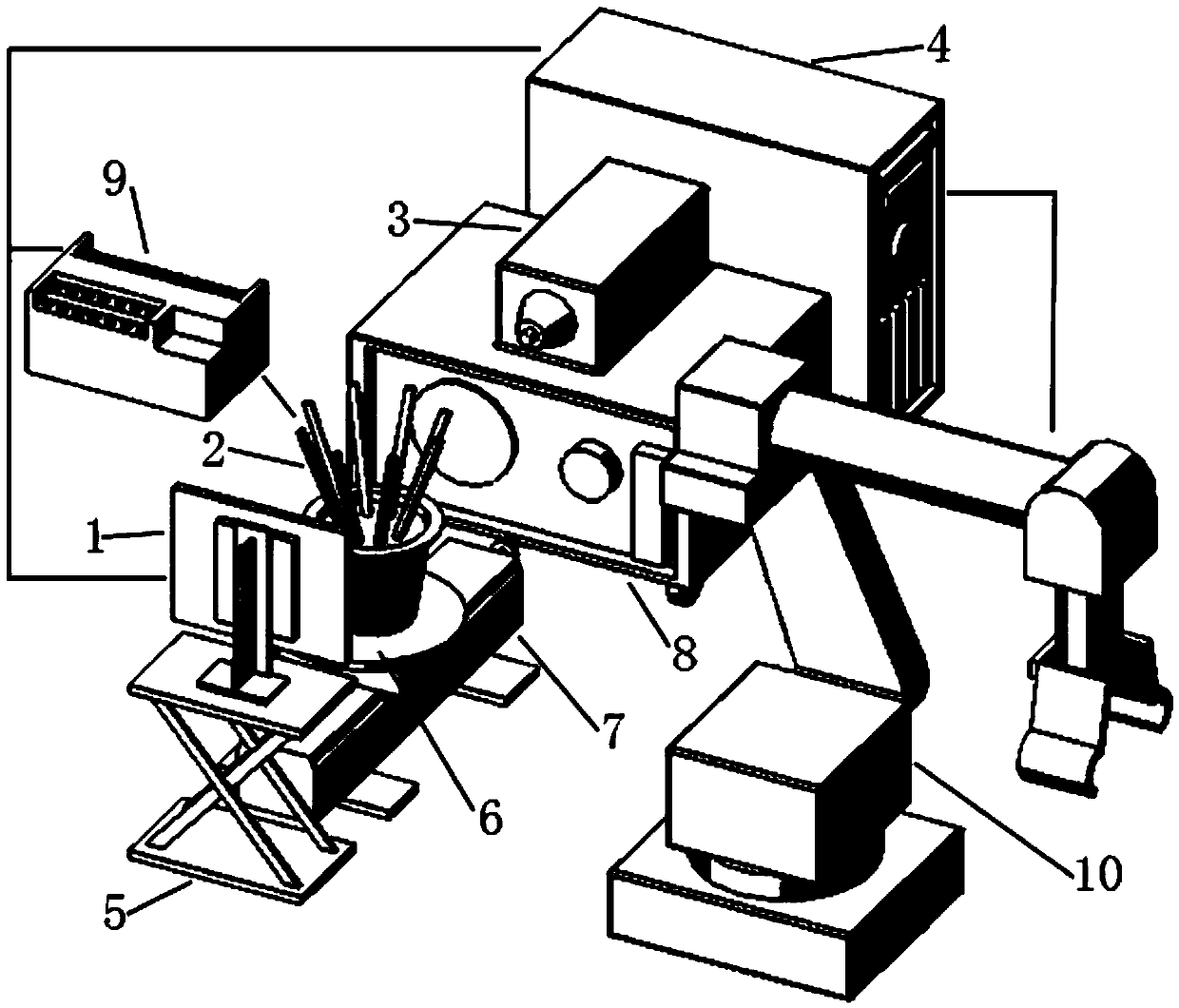 Micro-CT-based rice tillering characteristic nondestructive measurement device and measurement method thereof