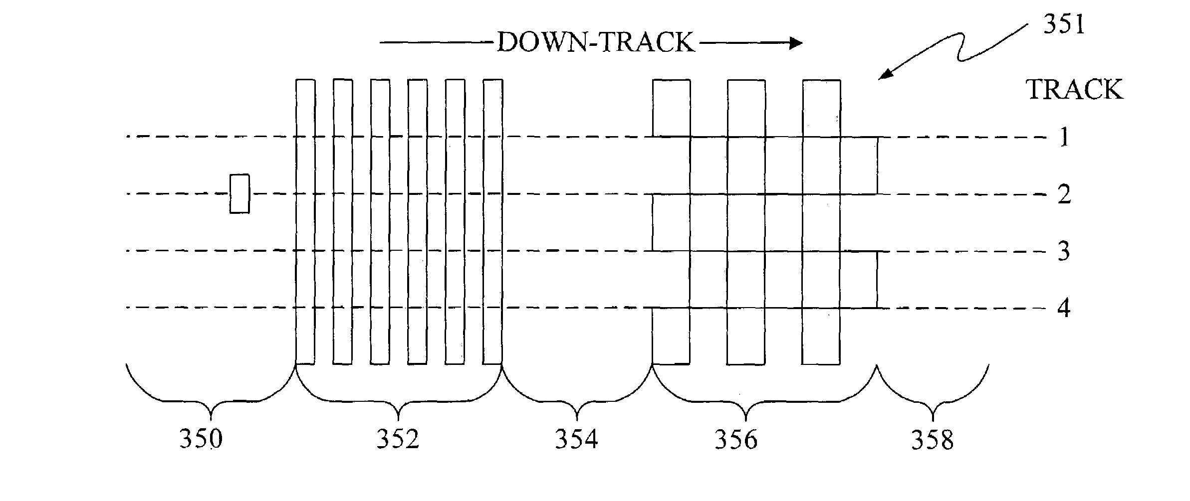 Bi-frequency servo pattern