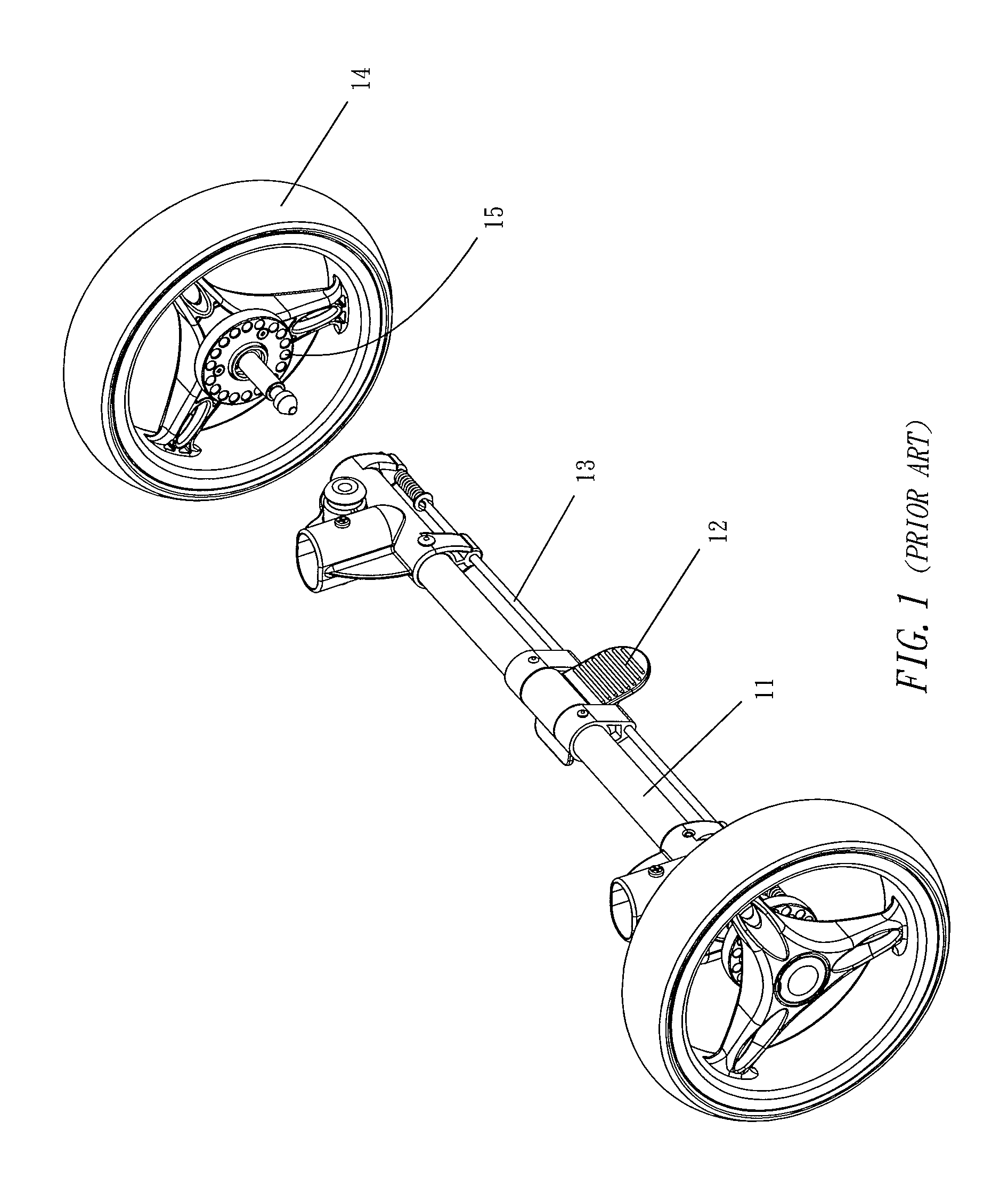 Brake Apparatus For The Cart With Three or More Wheels Such as Golf Bag Carts, Baby Strollers And The Like