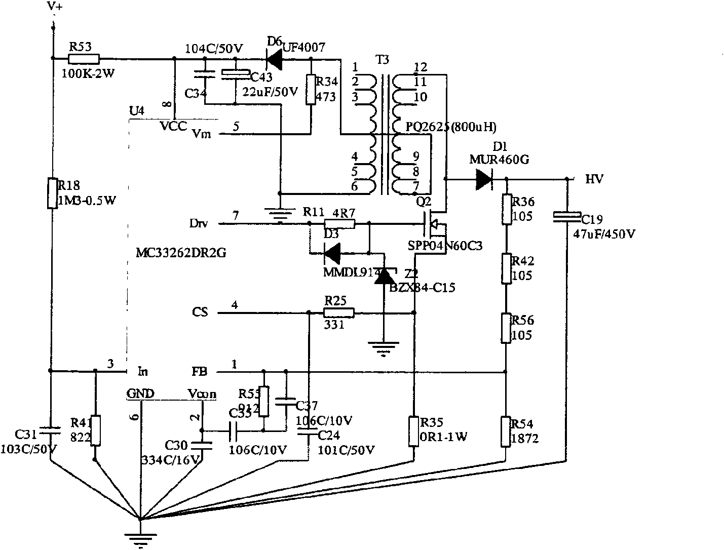 Dimmable LED constant-current drive circuit