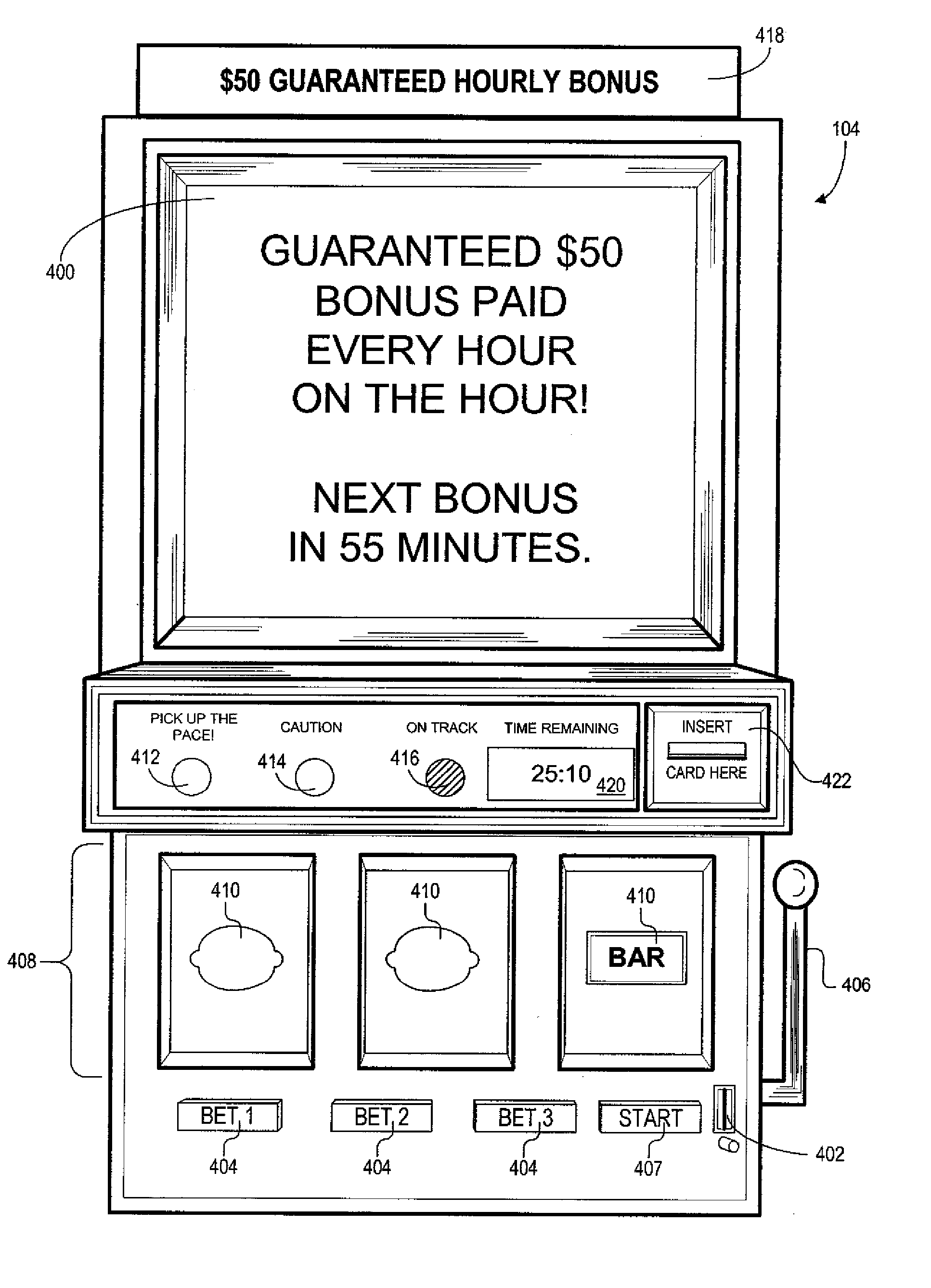 Method and apparatus for providing regular entrance into a bonus game