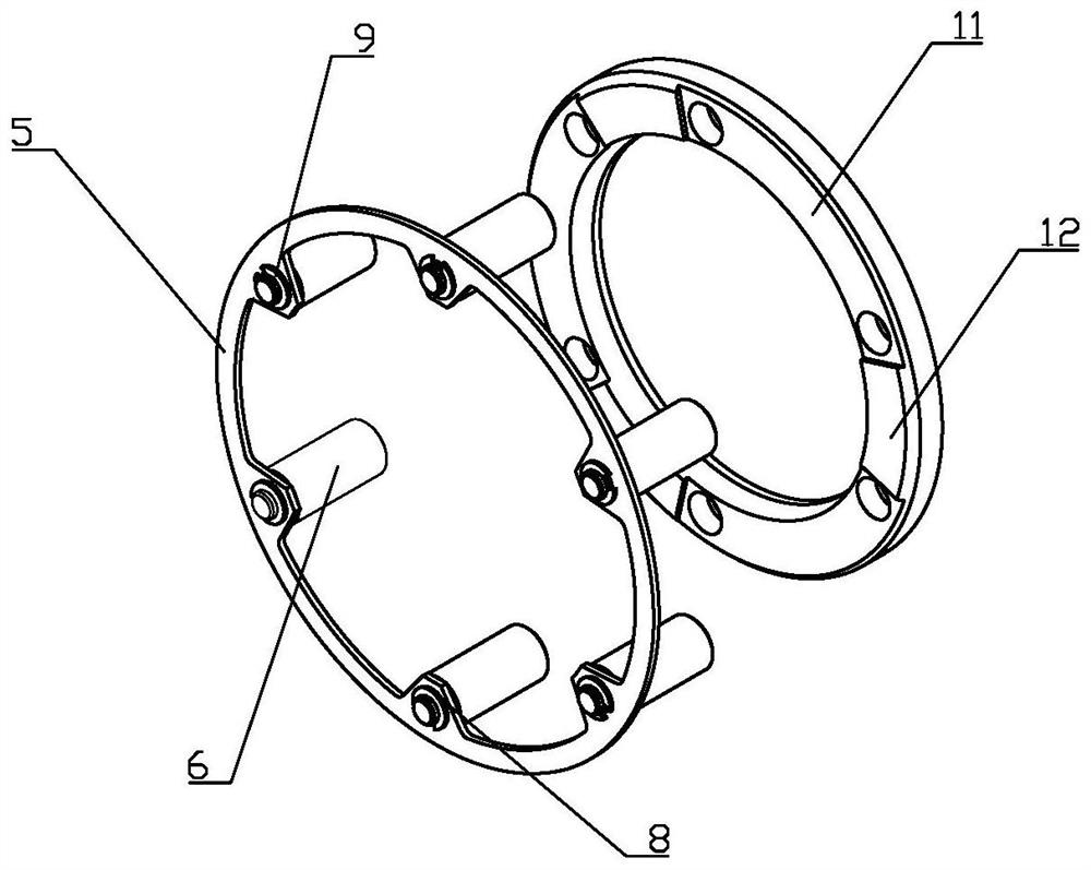 Centering non-deformation hole grinding pitch circle clamp