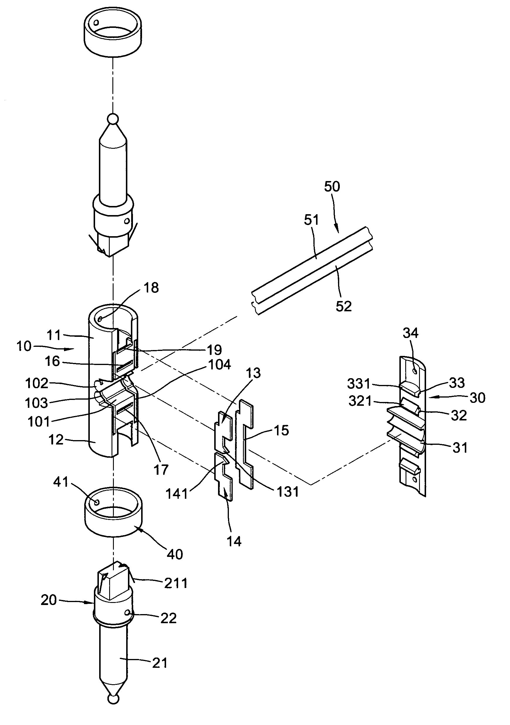 Single socket containing two lamps toward opposite directions