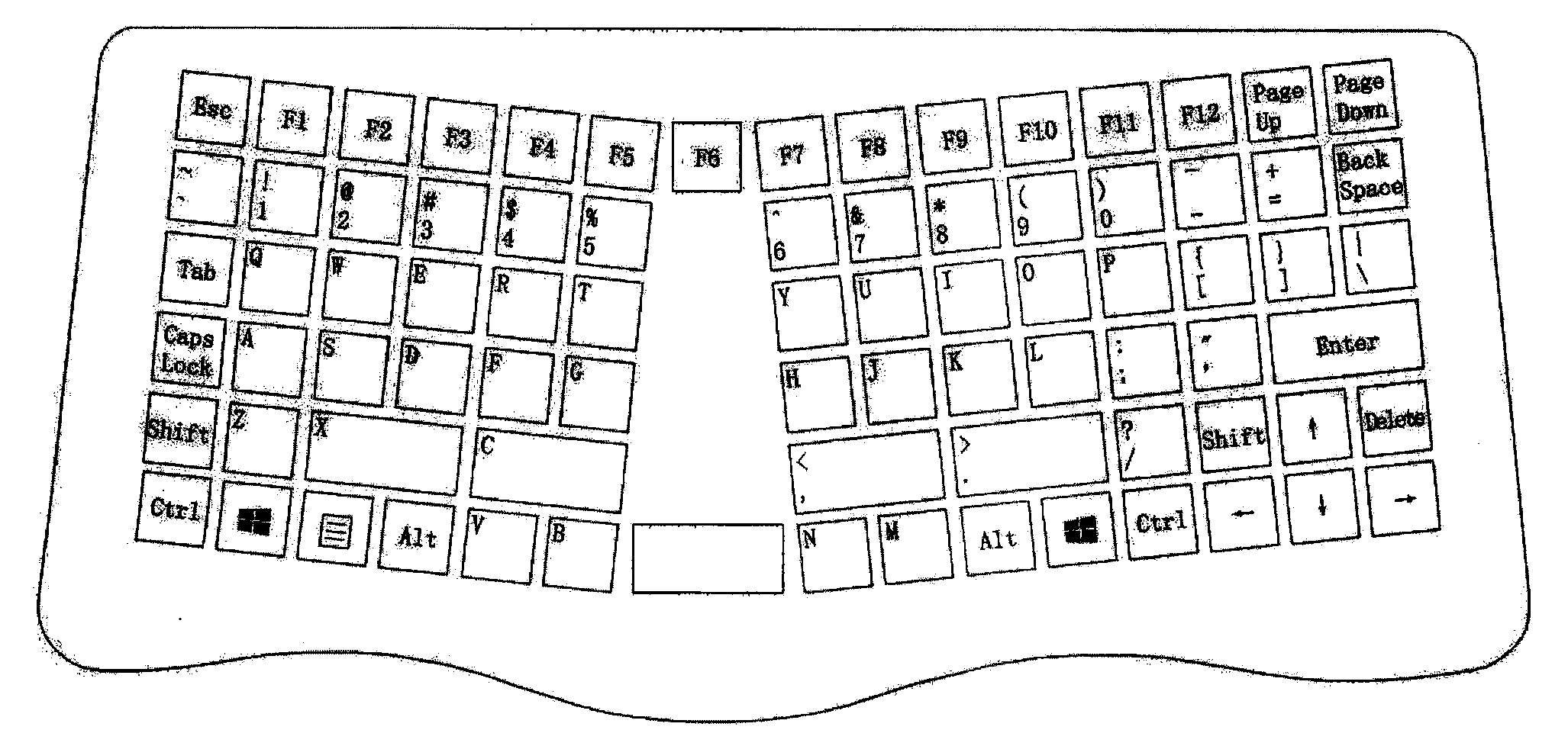 Keyboard and method for Chinese and English mingled stenographing