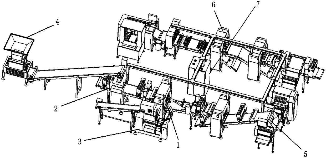 A continuous production line device for shortbread