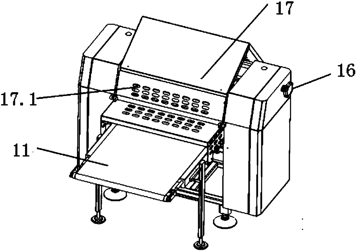 A continuous production line device for shortbread