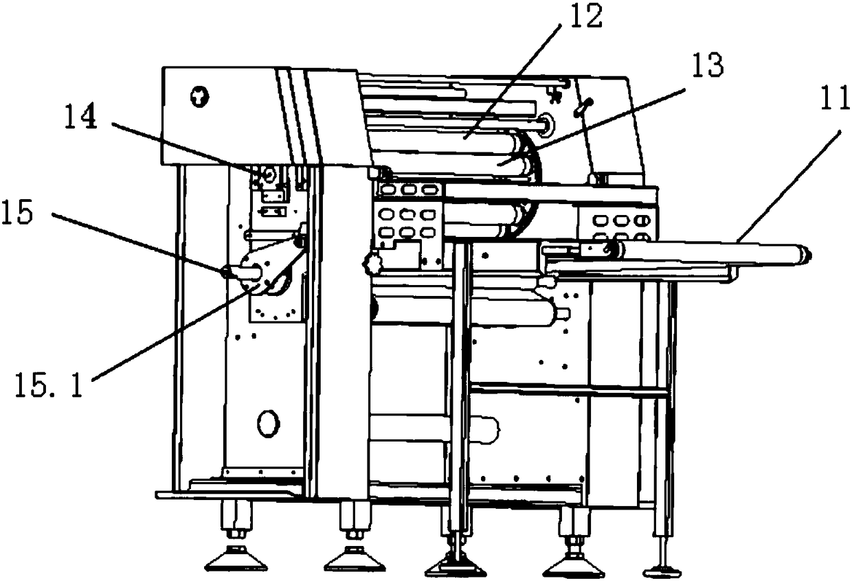 A continuous production line device for shortbread