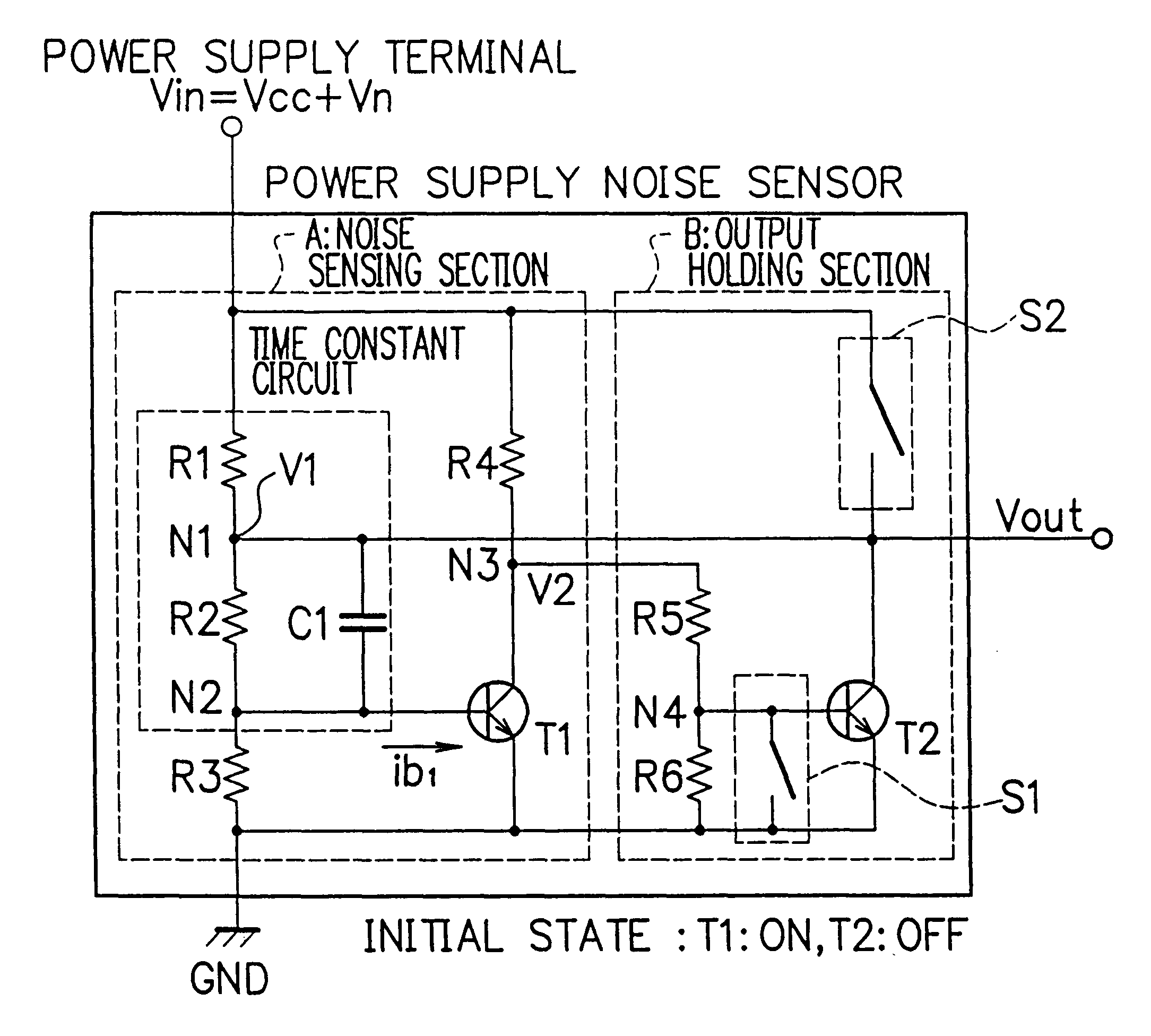 Power supply noise sensor