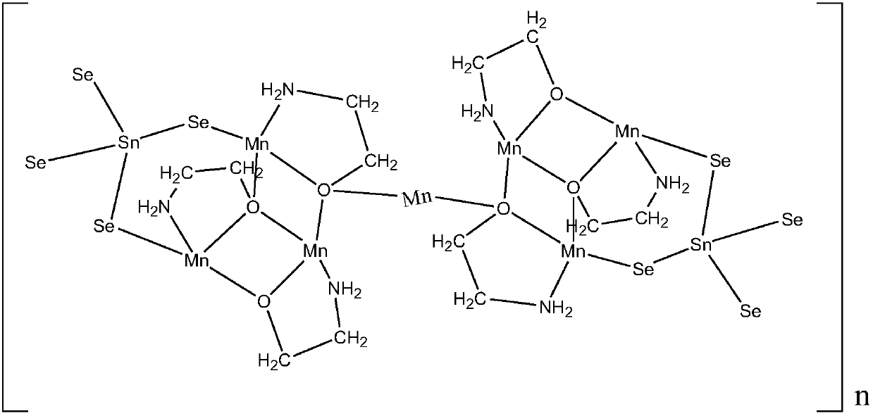 Organic hybrid (Mn7(ea)6(SnSe4)2)n and preparation method thereof