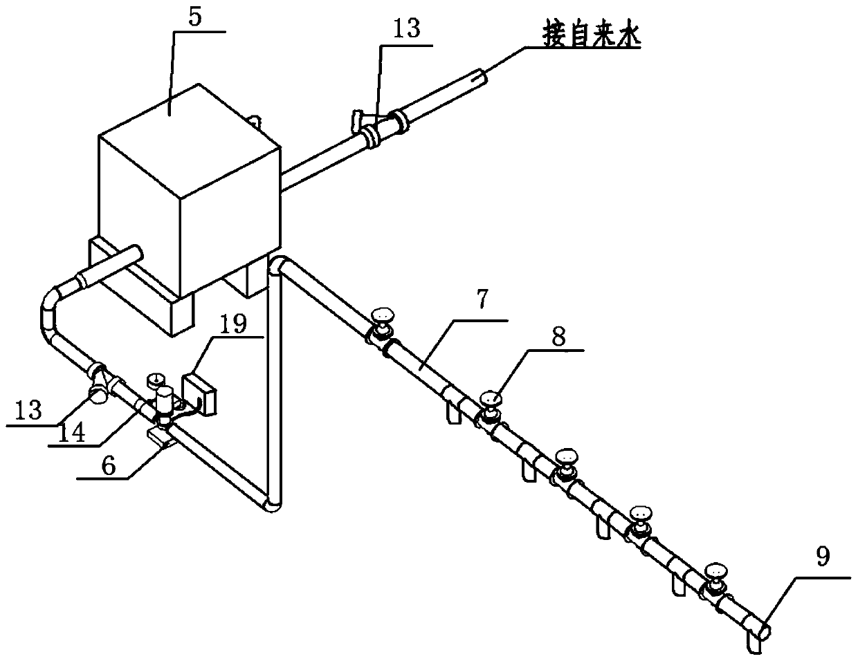 Self-adaptive water mist dust removal system for casting workshop