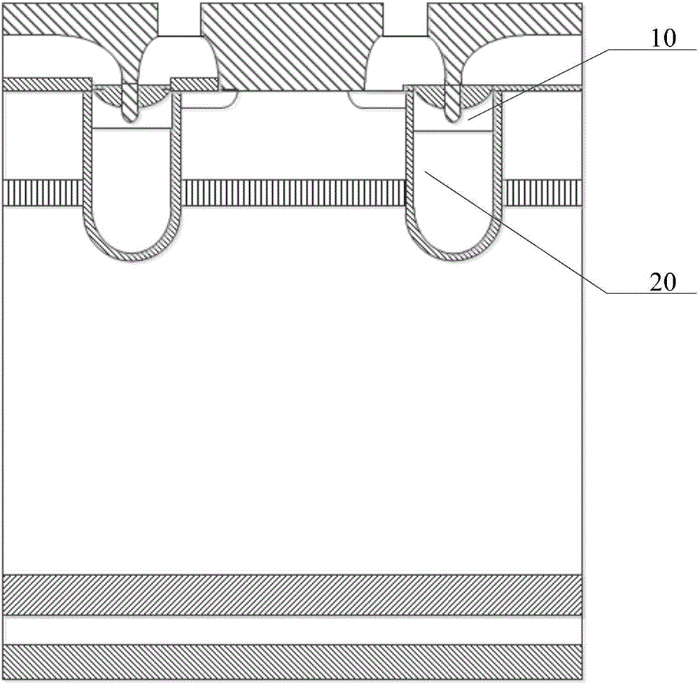 Trench gate IGBT (Insulated Gate Bipolar Transistor) with gate embedded diode and preparation method thereof