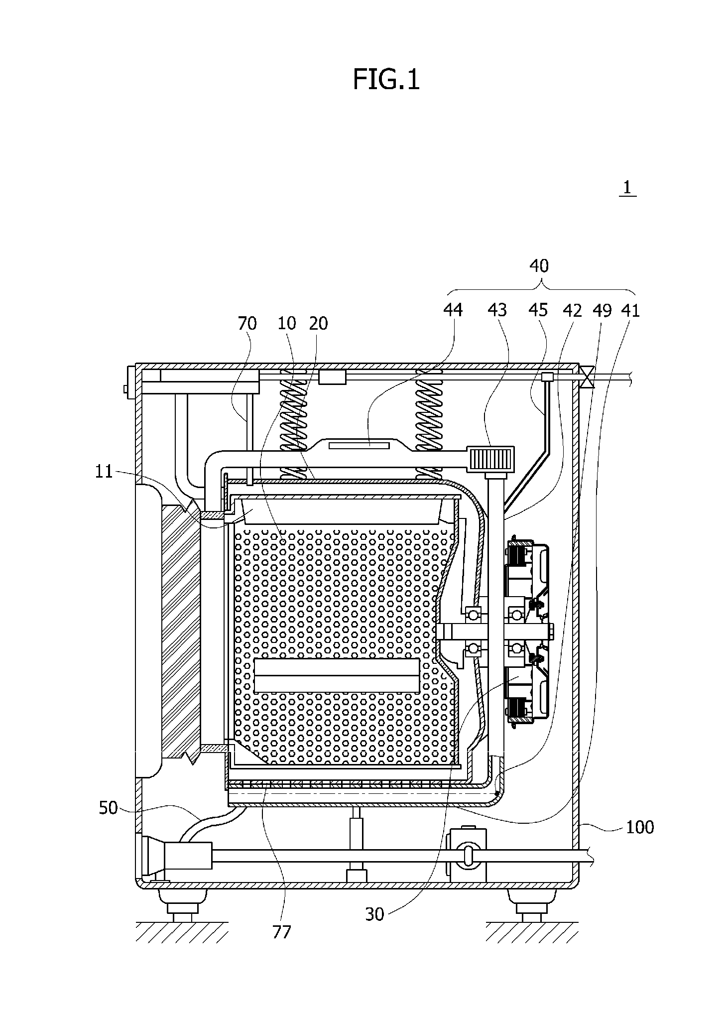 Drying device and method for drying laundry