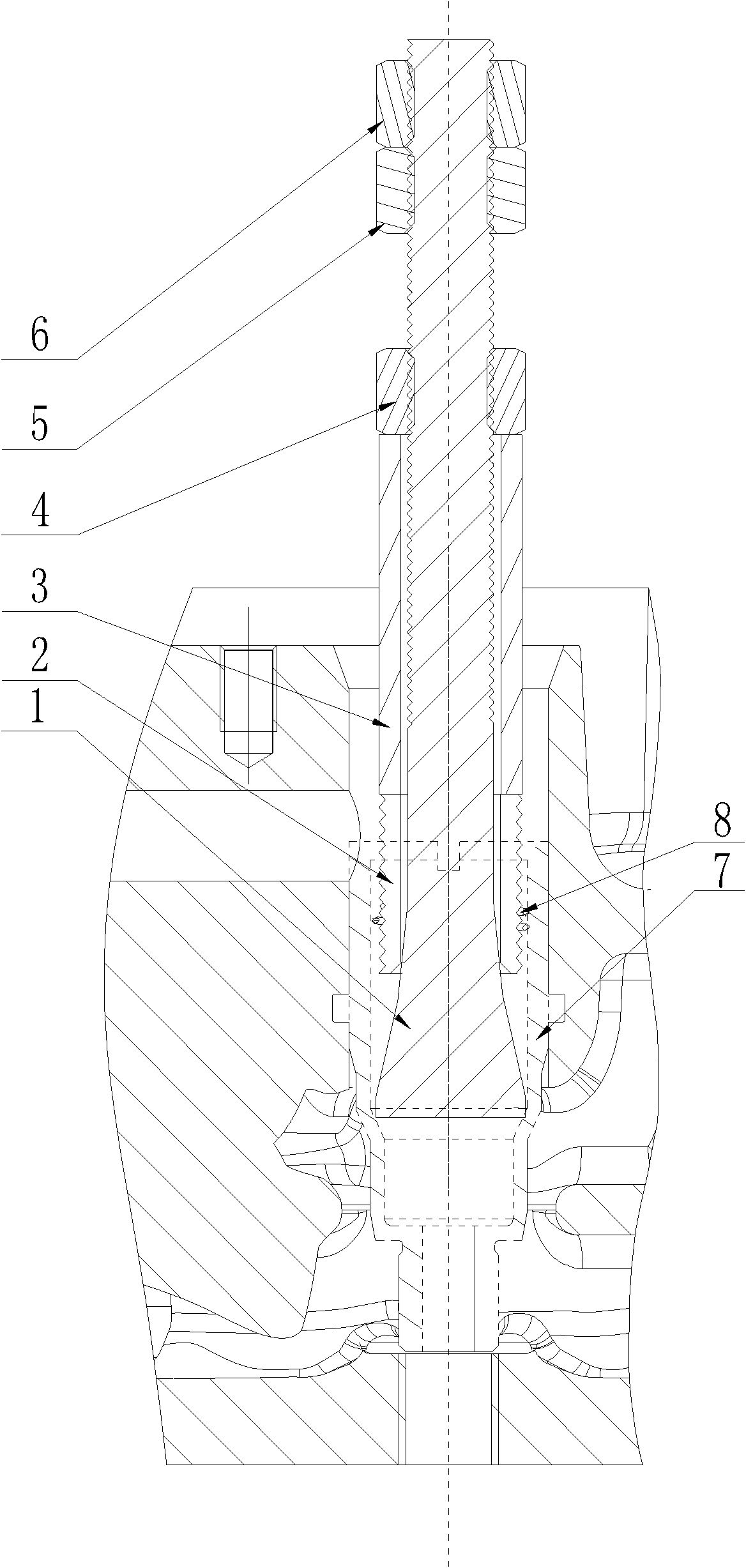 Device for pulling out cylinder head fuel injector sleeve