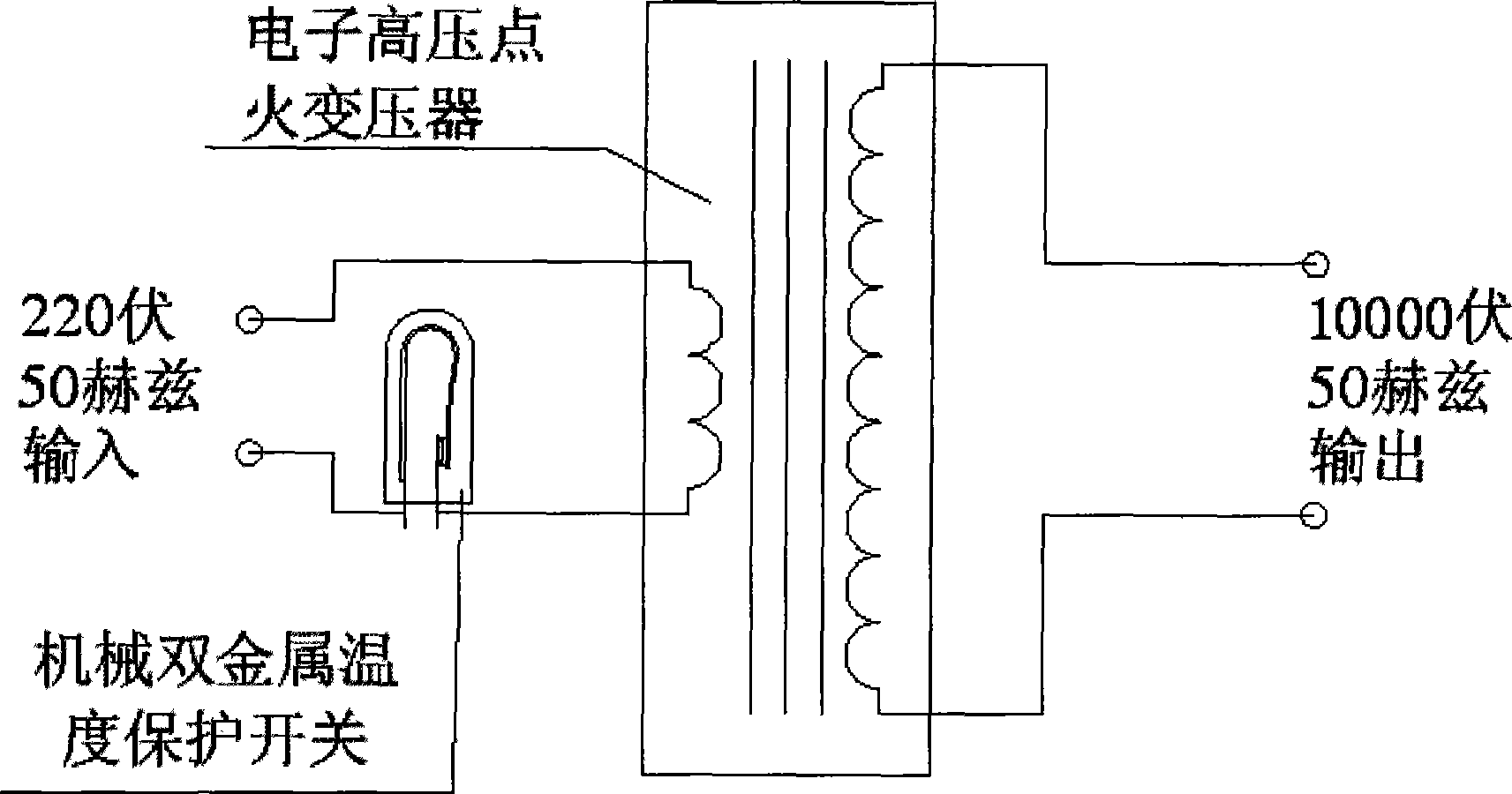 High-pressure electronic igniter with mechanical temperature protection
