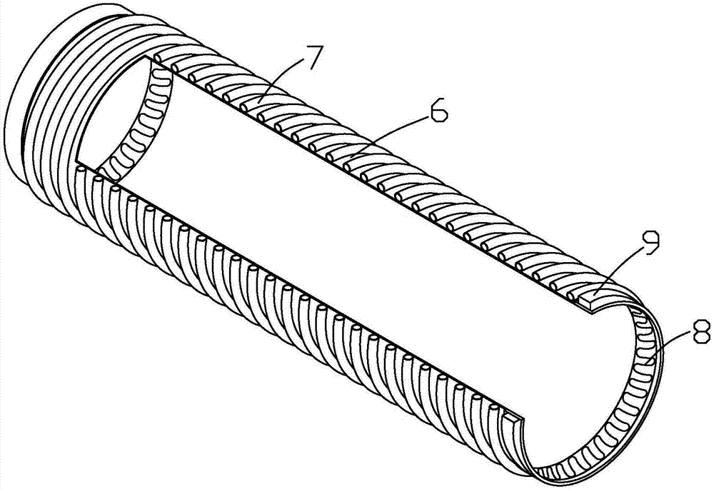 Anti-floating anti-pulling-damage polyethylene winding structure wall tube and construction method thereof