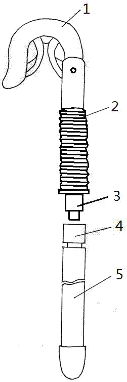 Direction self-adjusting high and low pressure ground lead hook