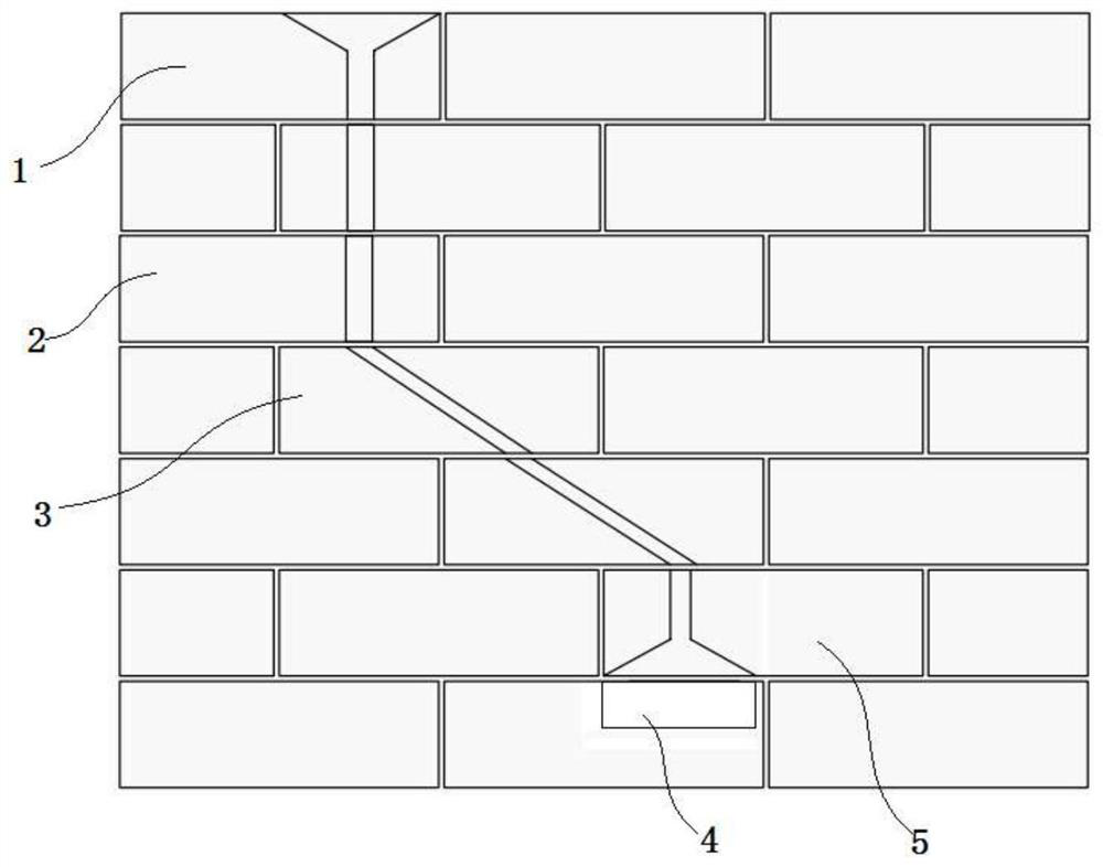Grooving-free masonry construction method based on BIM technology and prefabricated building blocks and grooved building blocks