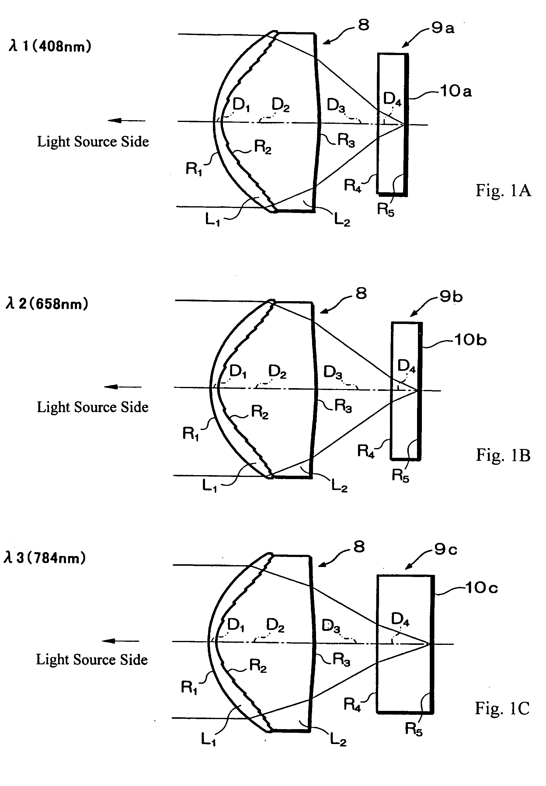 Objective lens for optical recording media and optical pickup device using it