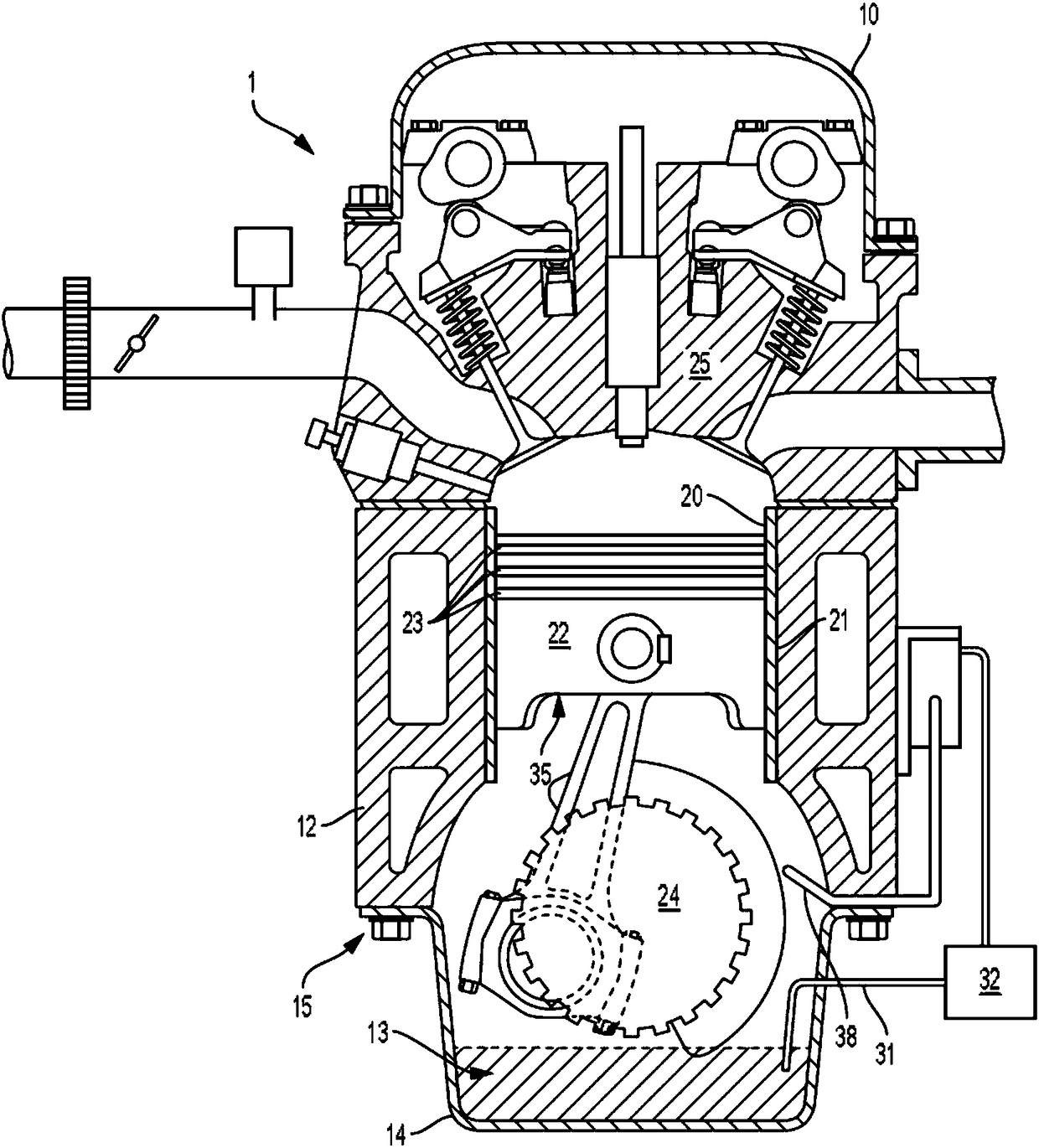 Oil pan having small active volume oil reservoir and methods of using the same