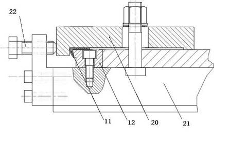 Special mechanism for bending aluminum profile presser-foot of inner bus decoration