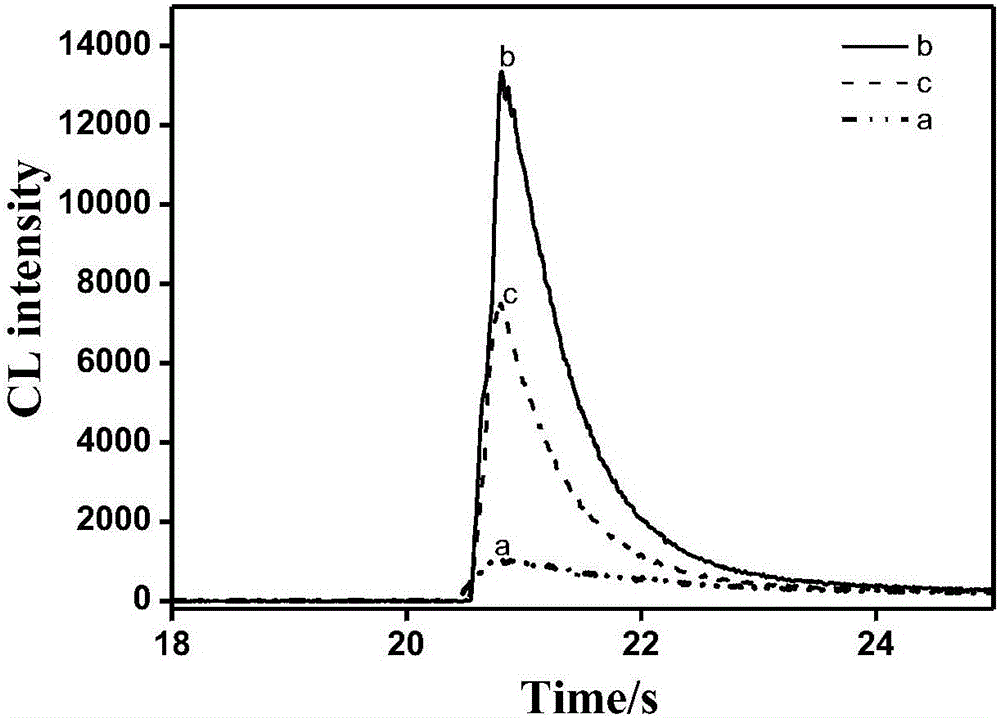 Method for detecting chlorophenol pollutants by utilizing chemiluminescent method
