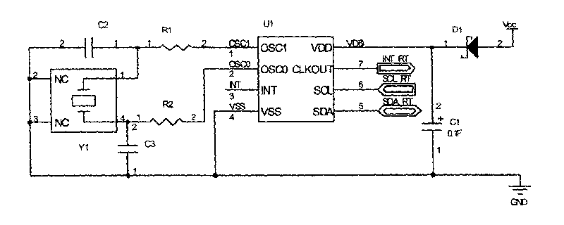 Power supply circuit of clock