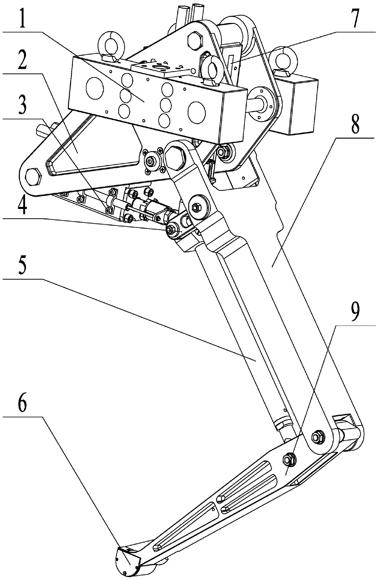A parallel leg structure for high-speed running legged robot