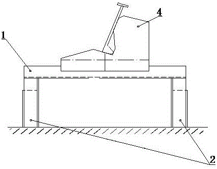 Building method and device for ship block bilge keel embedding