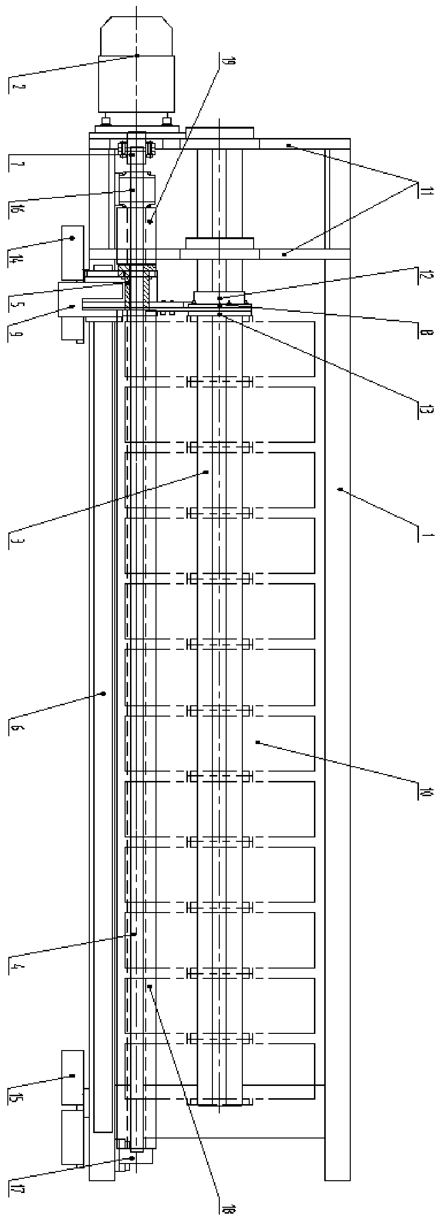 Spindle storing and pushing device