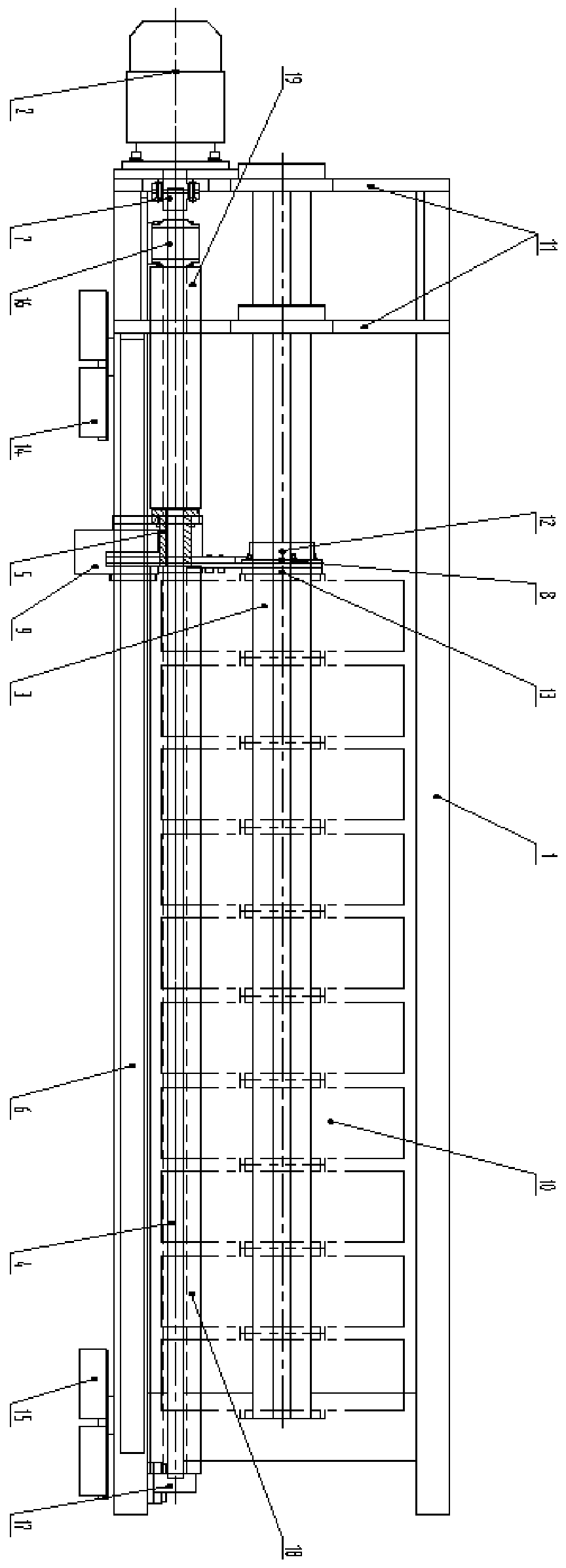 Spindle storing and pushing device