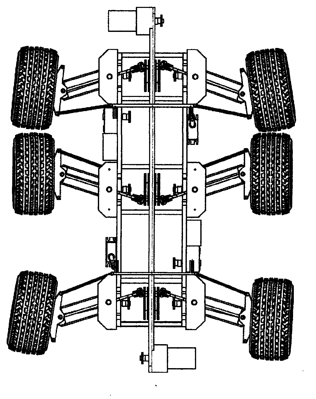 Wheel-legged robot chassis suspension device