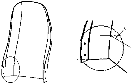 Seat backrest framework made of composite material