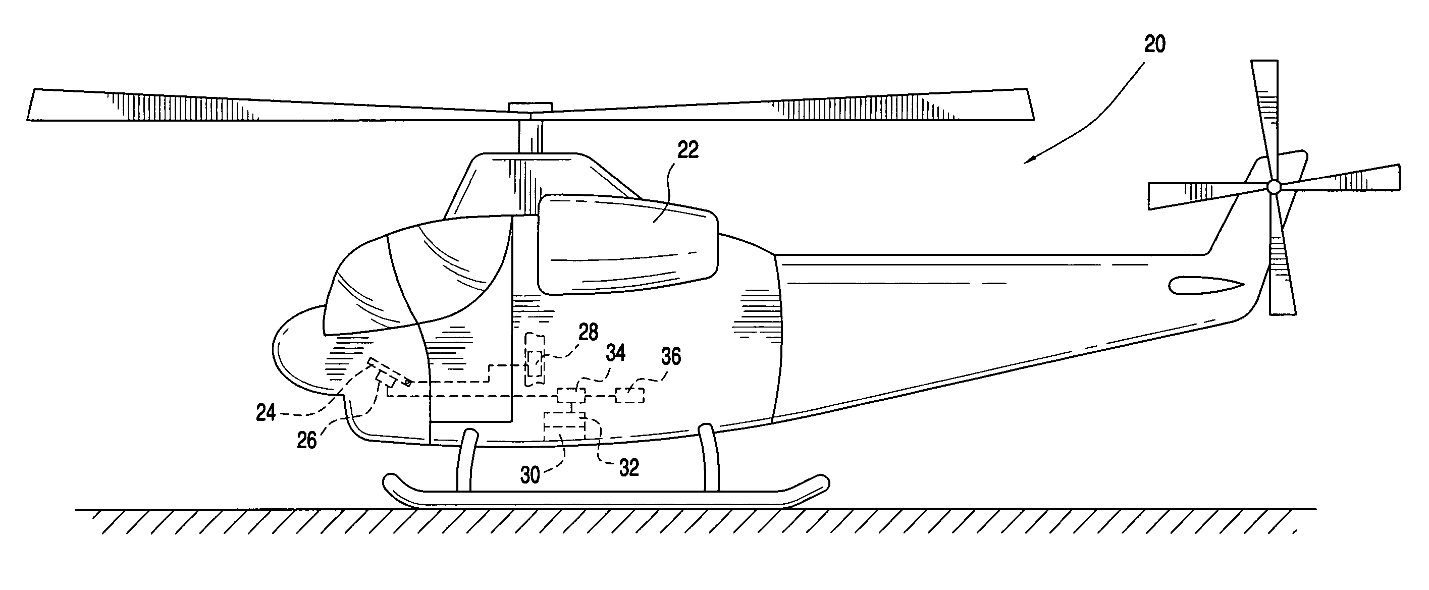 Tactile cueing system and method for aiding a helicopter pilot in making landings