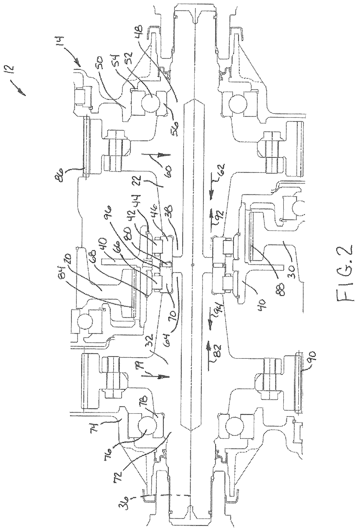 Bearing and shaft arrangement for electric drive unit