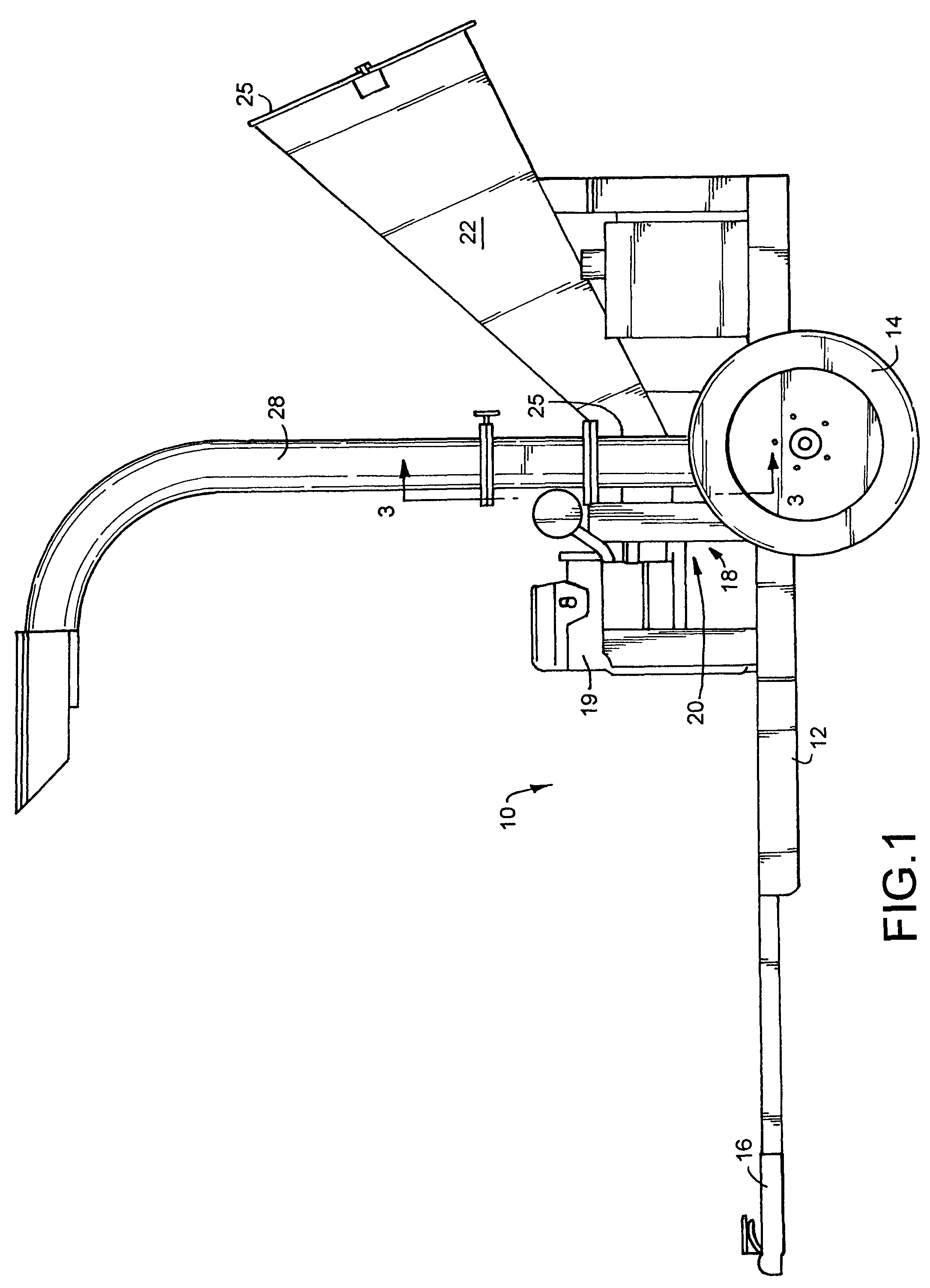 Portable rotary chipper apparatus