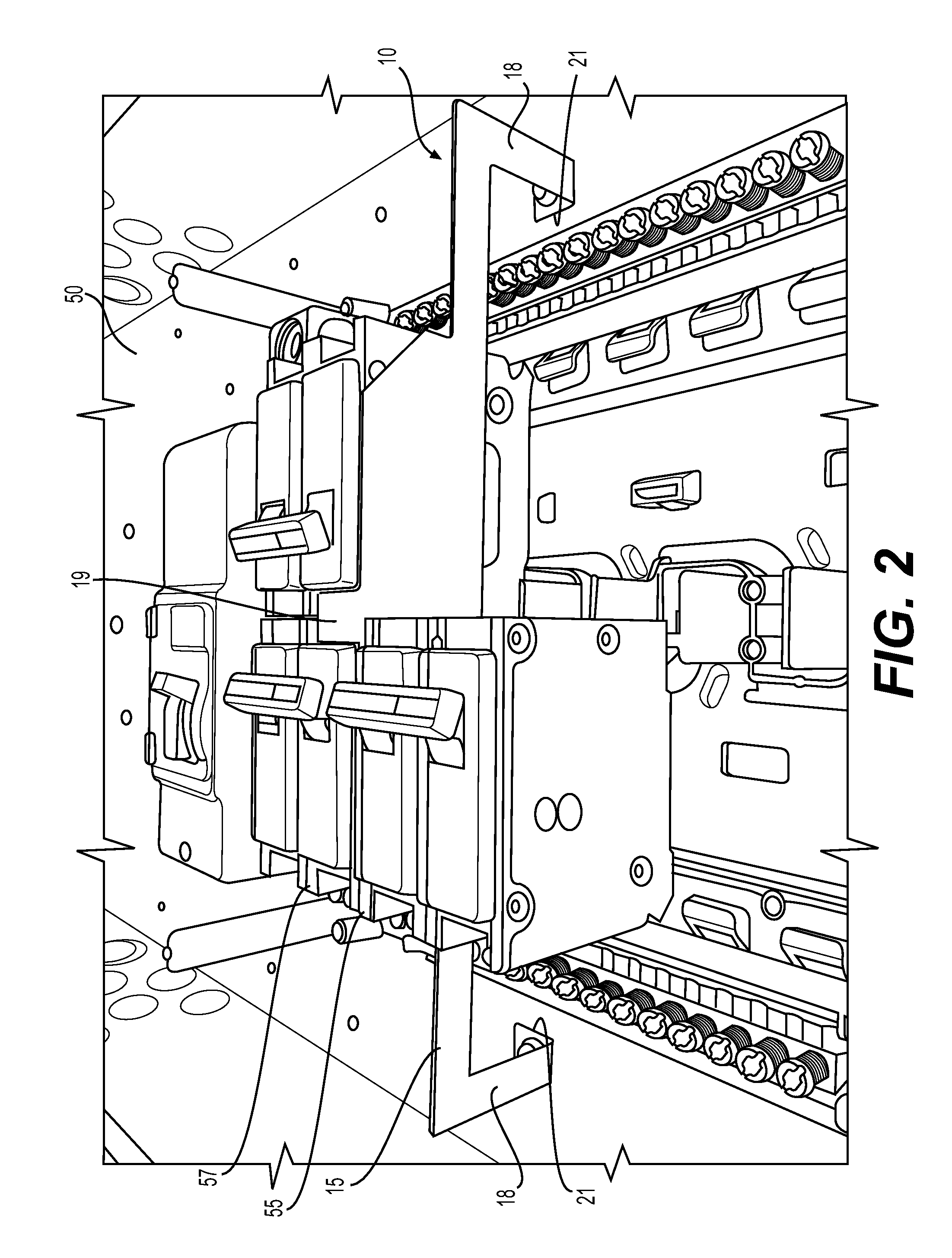 Circuit breaker restraining device