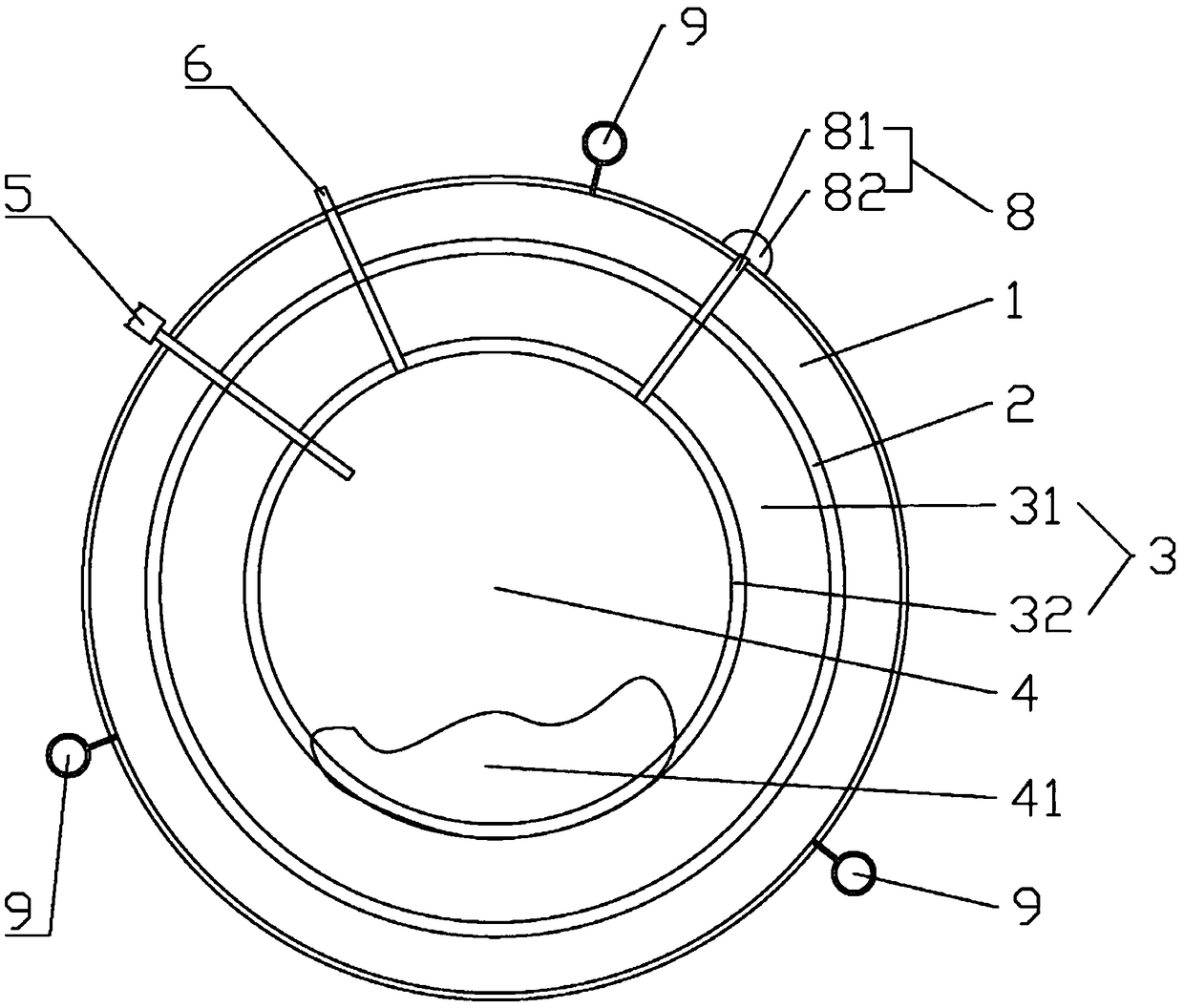 Sea filling unit capable of adjusting internal water pressure