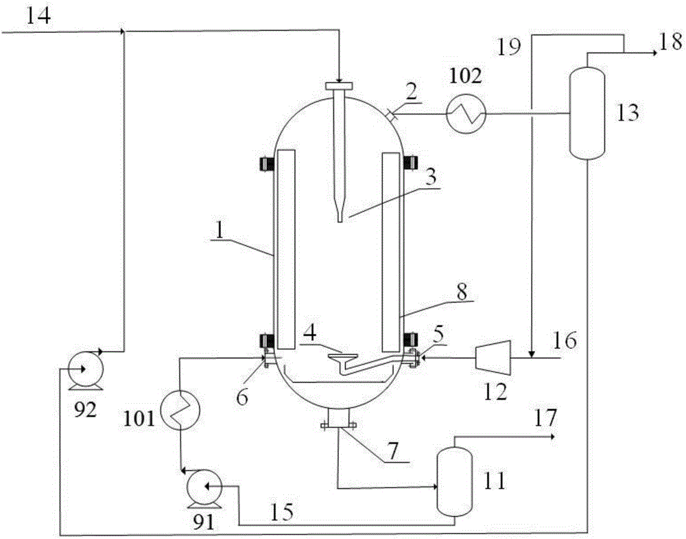 Gas-liquid two-phase jet flow reactor and gas-liquid two-phase jet flow reaction system