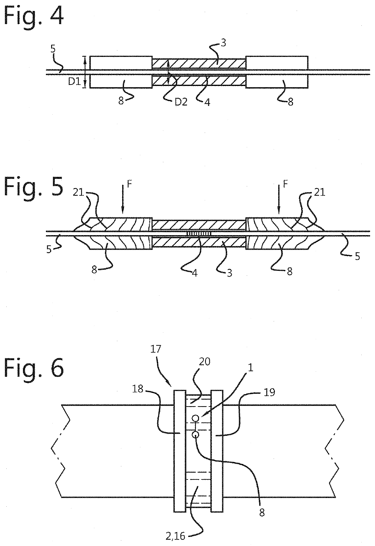Optical Fiber Sensing Device for Sensing the Distribution of the Compression or Deformation of a Compressible or Deformable Element