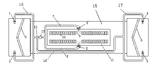 Single water turbine type dispersed filling and emptying system with function of power generation