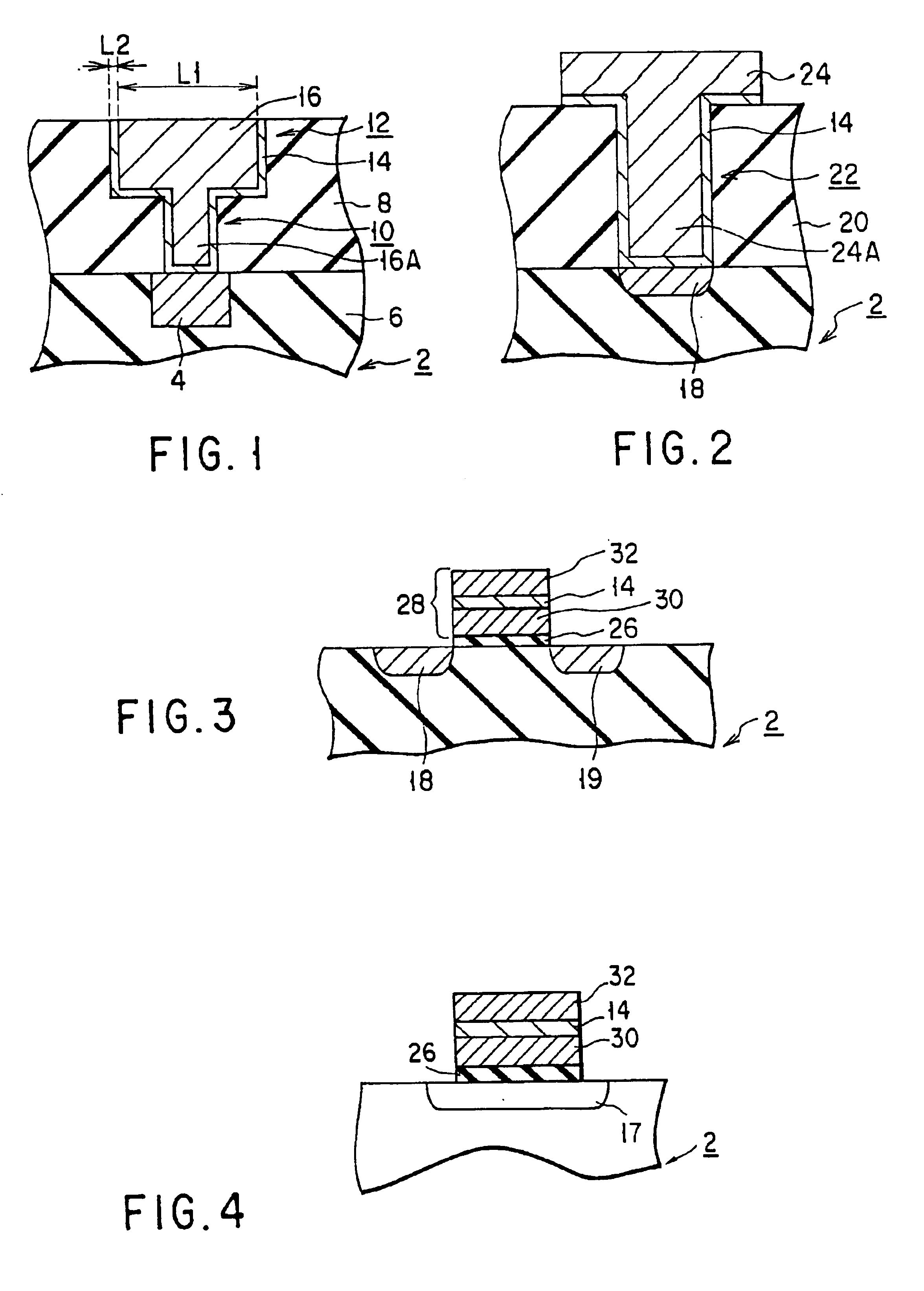 Method of forming semiconductor wiring structures