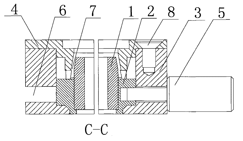 Nozzle device of linear cutting machine