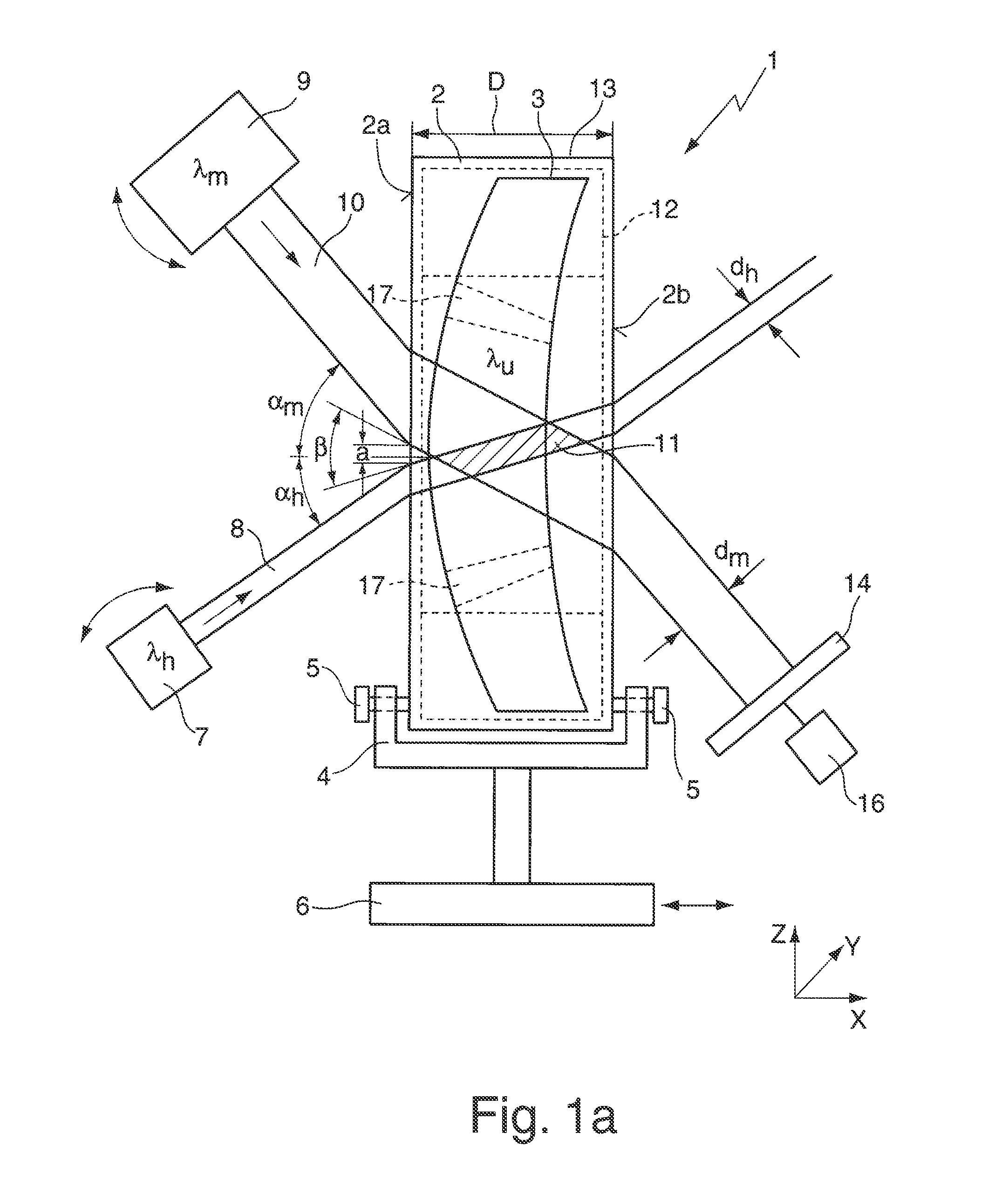 Method and apparatus for determining the absorption in a blank