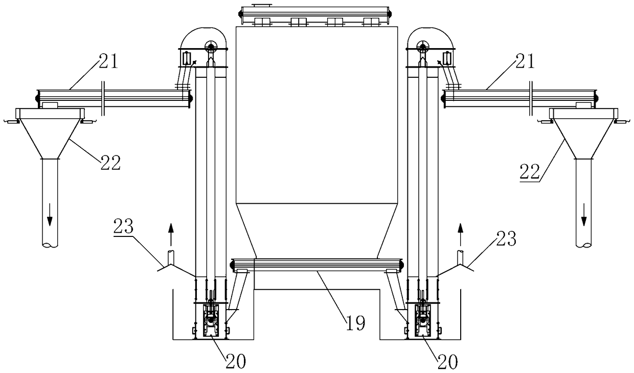 Material stirring system for old five-steamer wine-making process