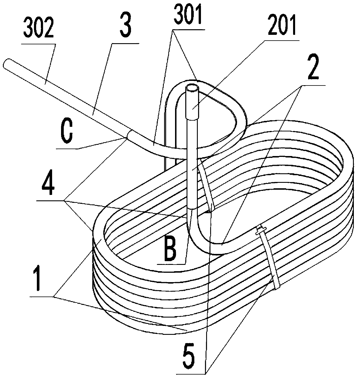 Refrigerated container loopback laminated integral connecting pipe assembly